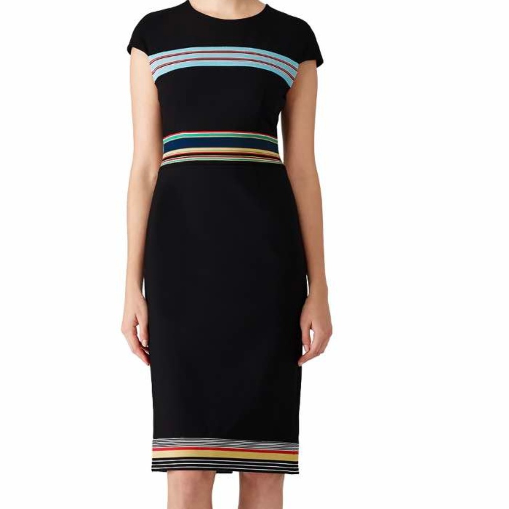 Diane von Furstenberg Hadlie, Blk+Multi Dress 14+